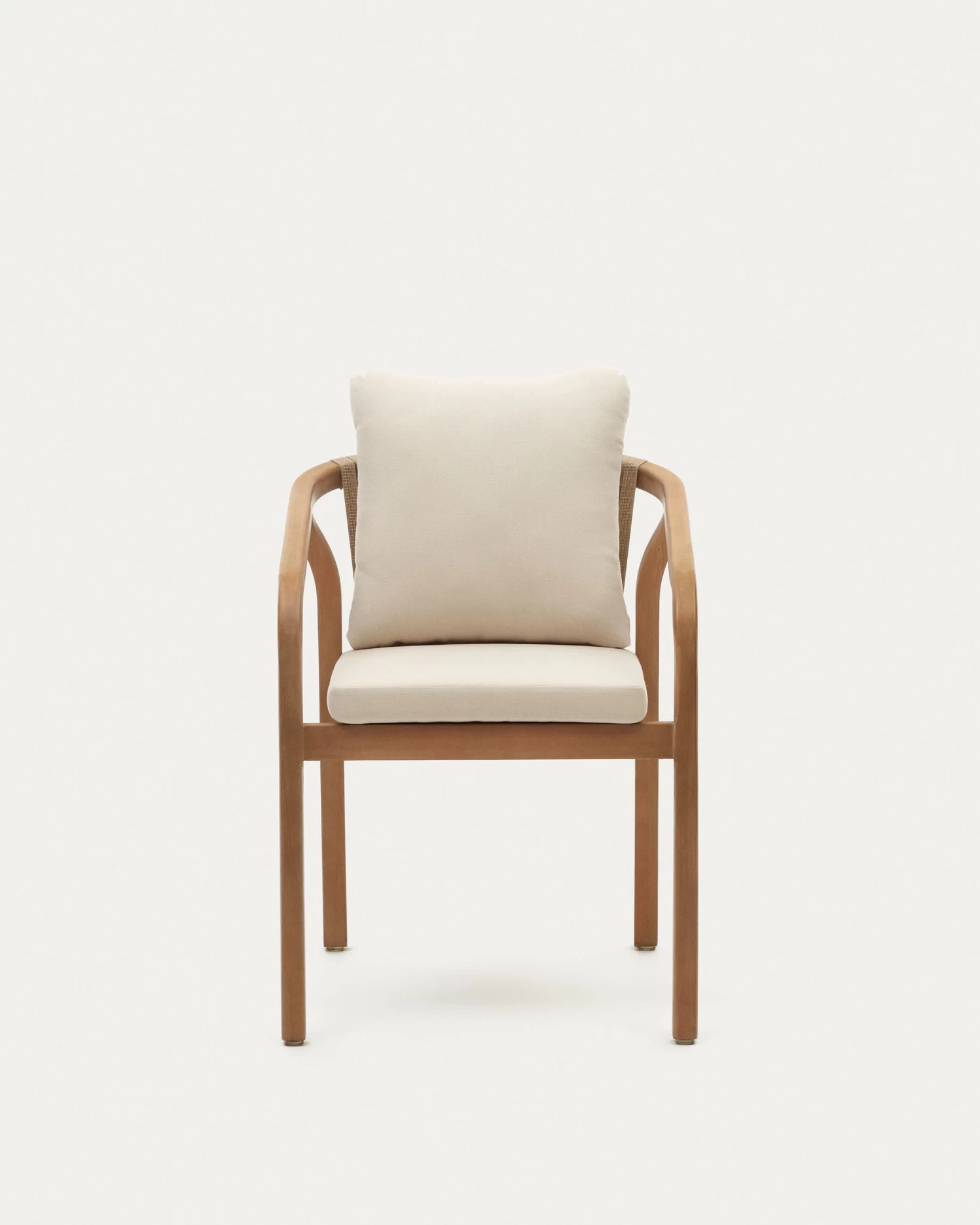 Malaret Stackable Chair In Solid Eucalyptus And Beige Cord, FSC 11 Malaret Stackable Chair In Solid Eucalyptus And Beige Cord, FSC - Image 9