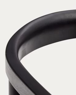 Ydalia Stackable Outdoor Chair In Solid Teak Wood With Black Finish And Black Rope | Kave Home -Quality Furniture Store J0600076JJ01 1D04