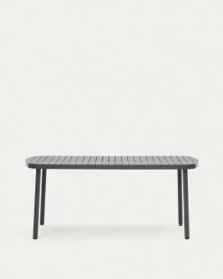 Joncols Outdoor Aluminium Table With A Powder Coated Grey Finish 180 X 90 Cm | Kave Home