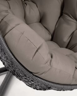 Hanging Armchair With Dark Grey Foot Florina Dark Grey | Kave Home 12 Hanging Armchair With Dark Grey Foot Florina Dark Grey | Kave Home -Quality Furniture Store J1000030FN02 1D02