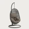 Hanging Armchair With Dark Grey Foot Florina Dark Grey | Kave Home 1 Hanging Armchair With Dark Grey Foot Florina Dark Grey | Kave Home -Quality Furniture Store J1000030FN02 1V01