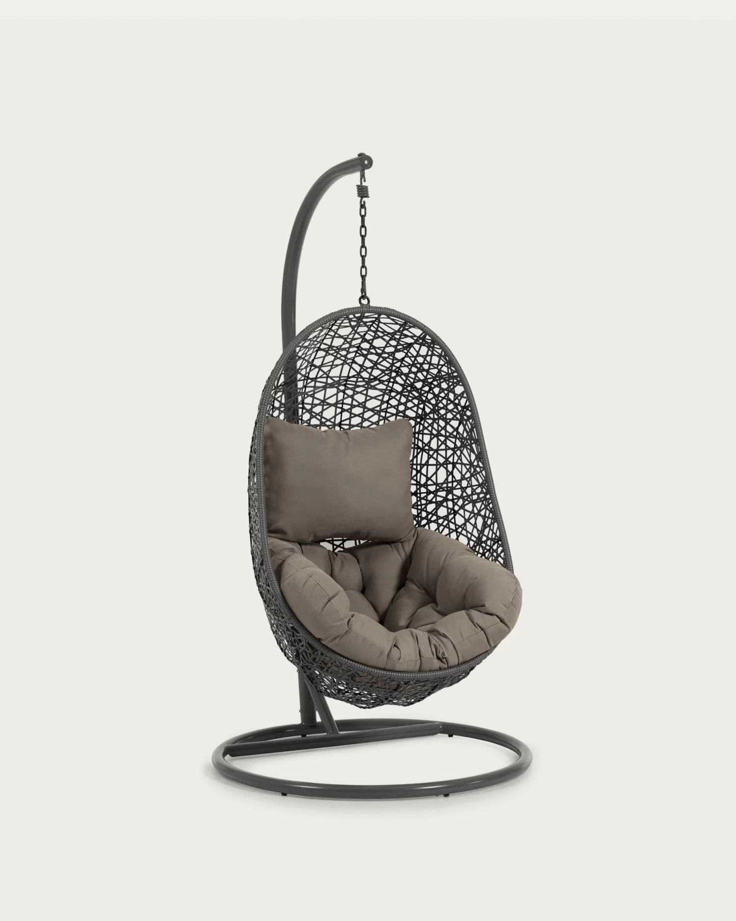 Hanging Armchair With Dark Grey Foot Florina Dark Grey | Kave Home 3 Hanging Armchair With Dark Grey Foot Florina Dark Grey | Kave Home