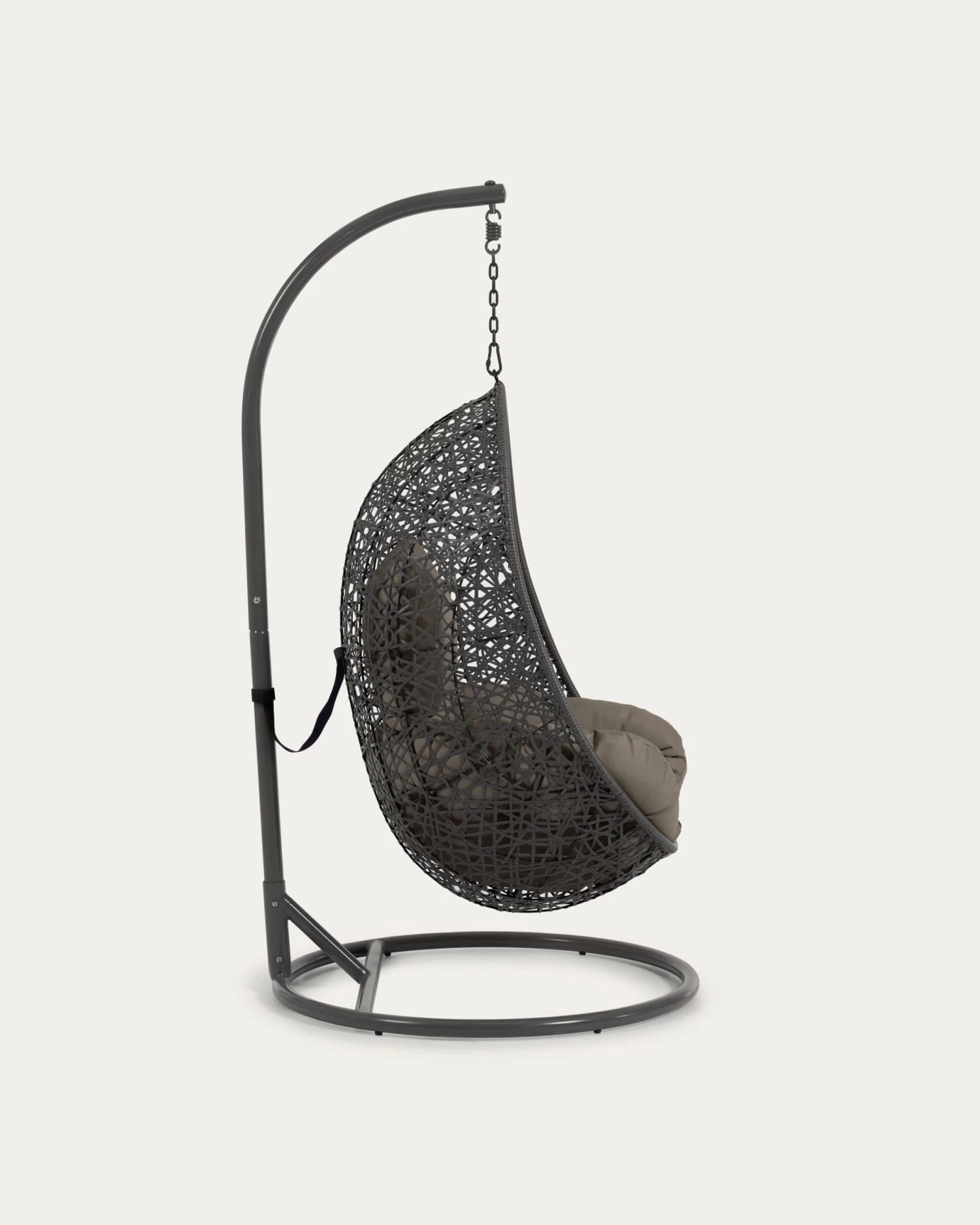 Hanging Armchair With Dark Grey Foot Florina Dark Grey | Kave Home 7 Hanging Armchair With Dark Grey Foot Florina Dark Grey | Kave Home - Image 5