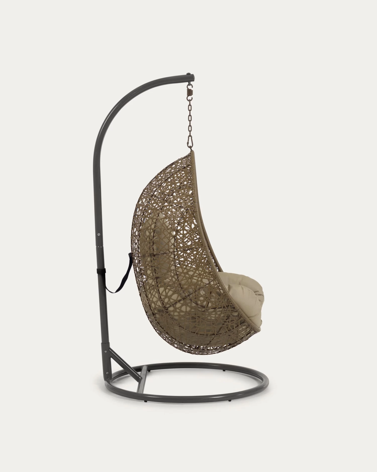 Hanging Armchair With Dark Grey Florina Brown Feet | Kave Home 7 Hanging Armchair With Dark Grey Florina Brown Feet | Kave Home - Image 5