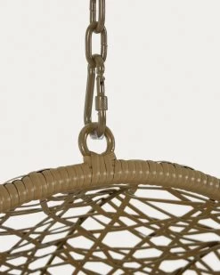 Hanging Armchair With Light Grey Florina Brown Feet | Kave Home 14 Hanging Armchair With Light Grey Florina Brown Feet | Kave Home -Quality Furniture Store J1000031FN10 1D03