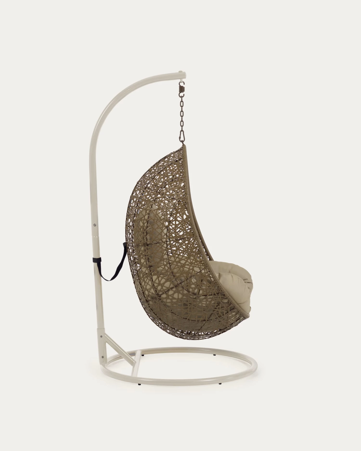 Hanging Armchair With Light Grey Florina Brown Feet | Kave Home 7 Hanging Armchair With Light Grey Florina Brown Feet | Kave Home - Image 5