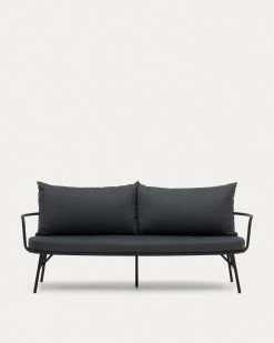 Bramant Steel 2 Seater Sofa With Black Finish 175.5 Cm | Kave Home