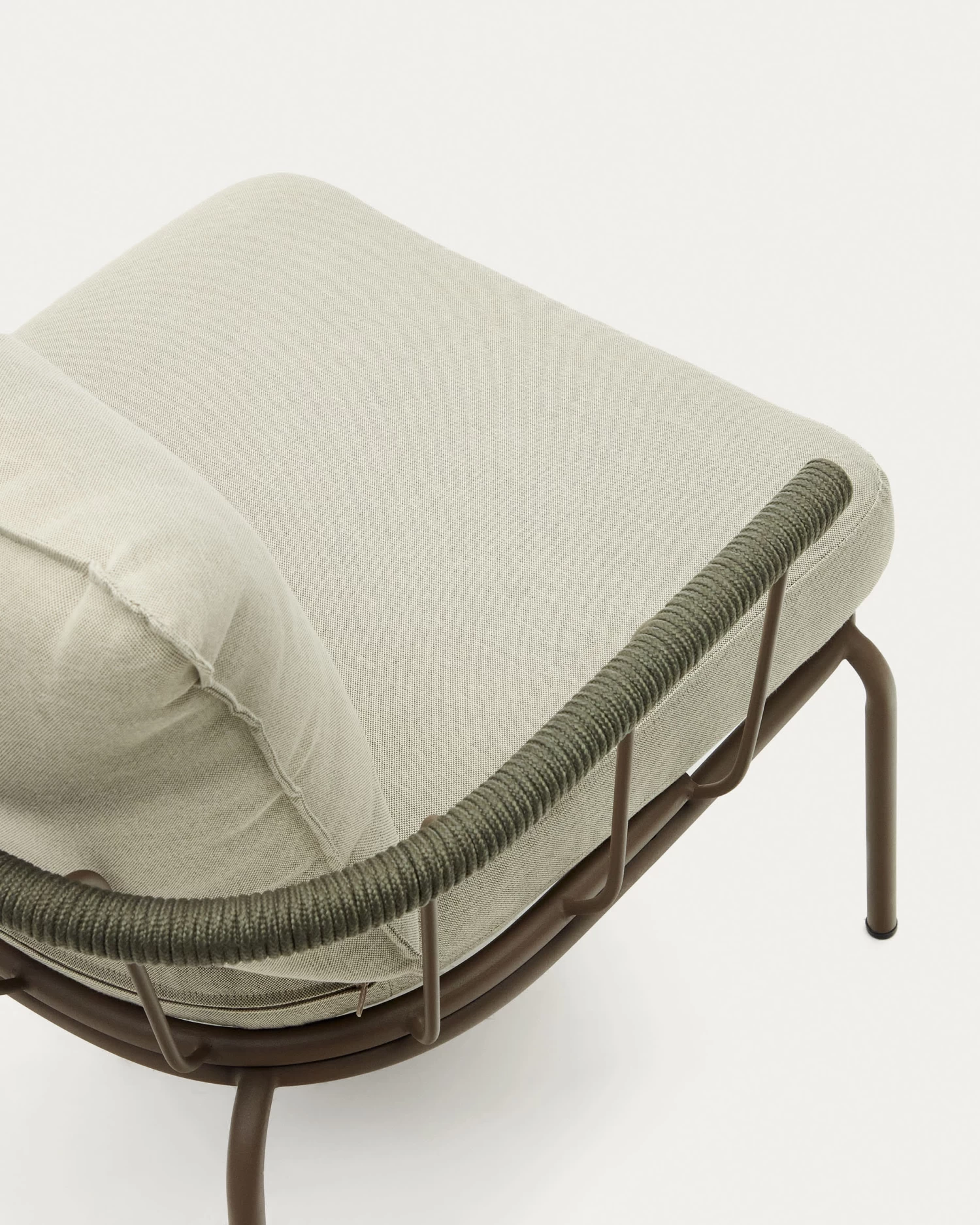 Salguer Armchair In Green Cord And Steel With A Brown Painted Finish 7 Salguer Armchair In Green Cord And Steel With A Brown Painted Finish - Image 5