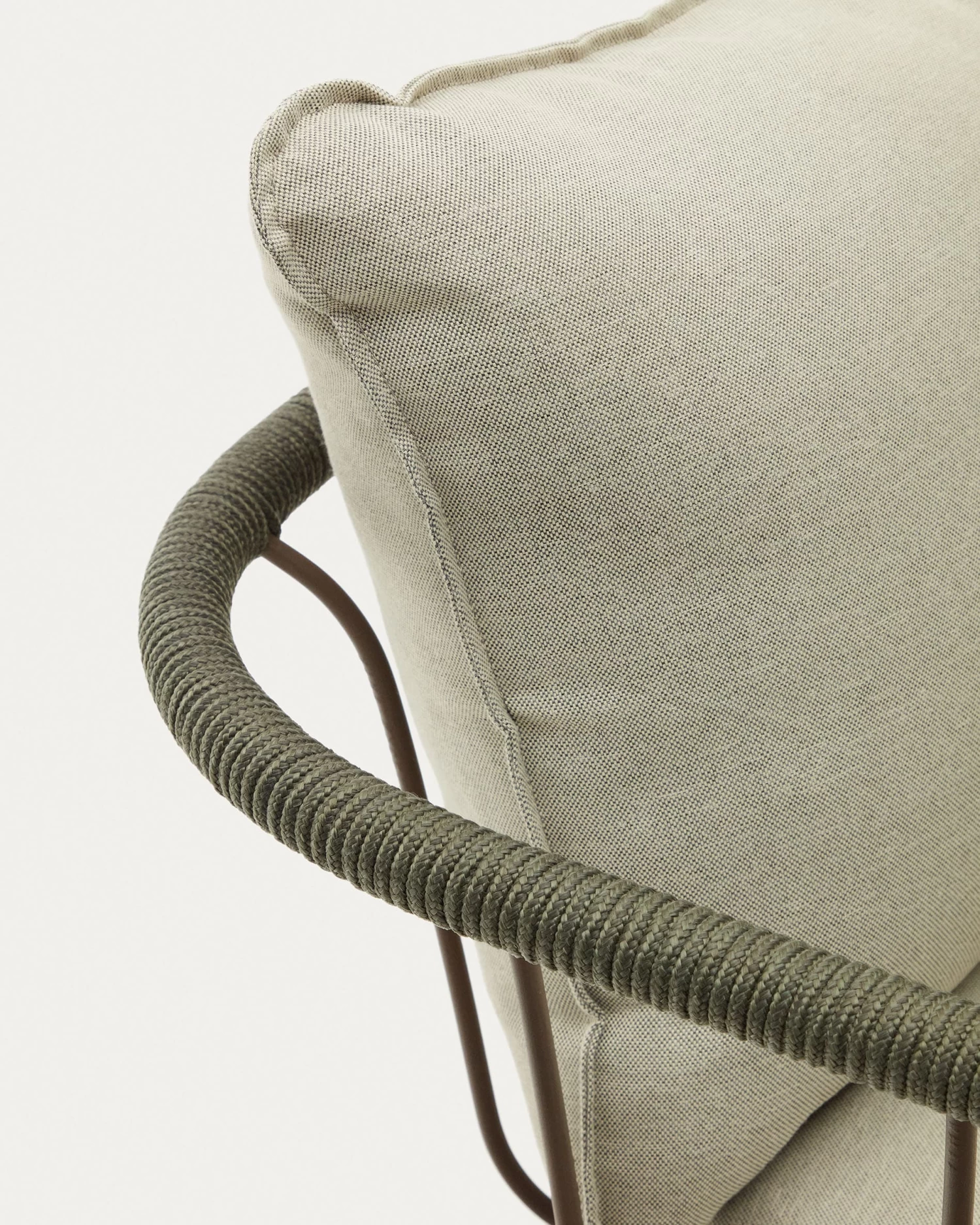 Salguer Armchair In Green Cord And Steel With A Brown Painted Finish 12 Salguer Armchair In Green Cord And Steel With A Brown Painted Finish - Image 10