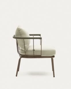 Salguer Armchair In Green Cord And Steel With A Brown Painted Finish 17 Salguer Armchair In Green Cord And Steel With A Brown Painted Finish -Quality Furniture Store J1700007RR19 1V02