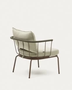 Salguer Armchair In Green Cord And Steel With A Brown Painted Finish 19 Salguer Armchair In Green Cord And Steel With A Brown Painted Finish -Quality Furniture Store J1700007RR19 1V03