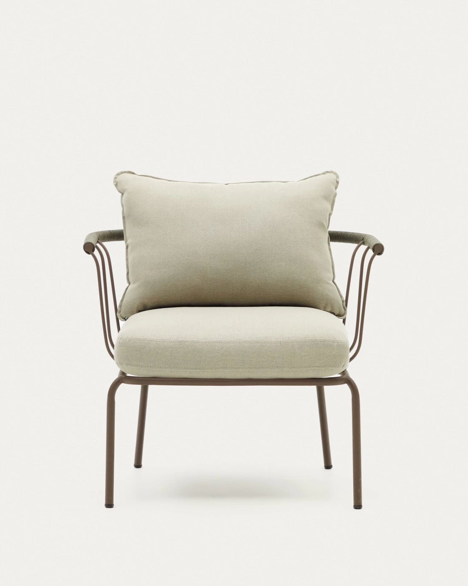 Salguer Armchair In Green Cord And Steel With A Brown Painted Finish 11 Salguer Armchair In Green Cord And Steel With A Brown Painted Finish - Image 9