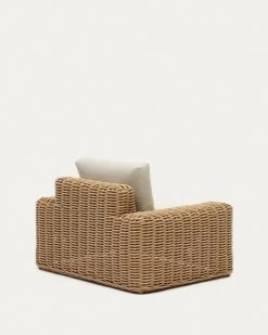 Portlligat Polyrattan Outdoor Armchair In A Natural Finish | Kave Home -Quality Furniture Store J1700030JJ14 1V04