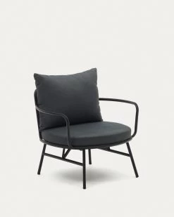 Bramant Steel Armchair With Black Finish | Kave Home