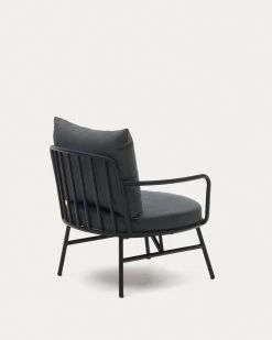Bramant Steel Armchair With Black Finish | Kave Home -Quality Furniture Store J1700031RR02 1V03