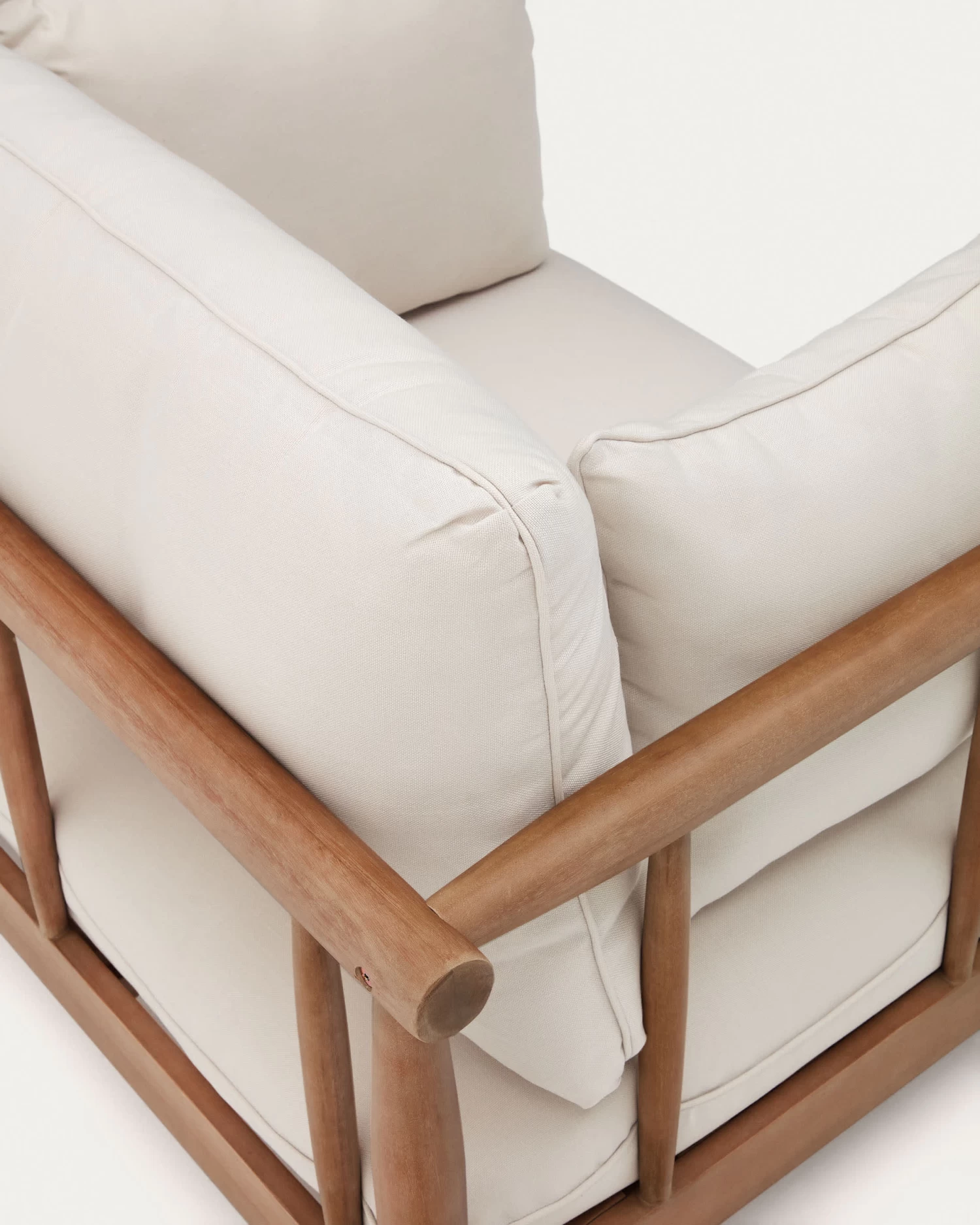 Sacova Solid Eucalyptus Wood Armchair | Kave Home 9 Sacova Solid Eucalyptus Wood Armchair | Kave Home - Image 7