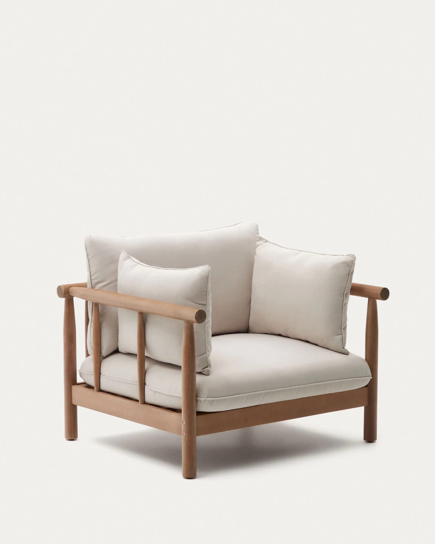 Sacova Solid Eucalyptus Wood Armchair | Kave Home 3 Sacova Solid Eucalyptus Wood Armchair | Kave Home