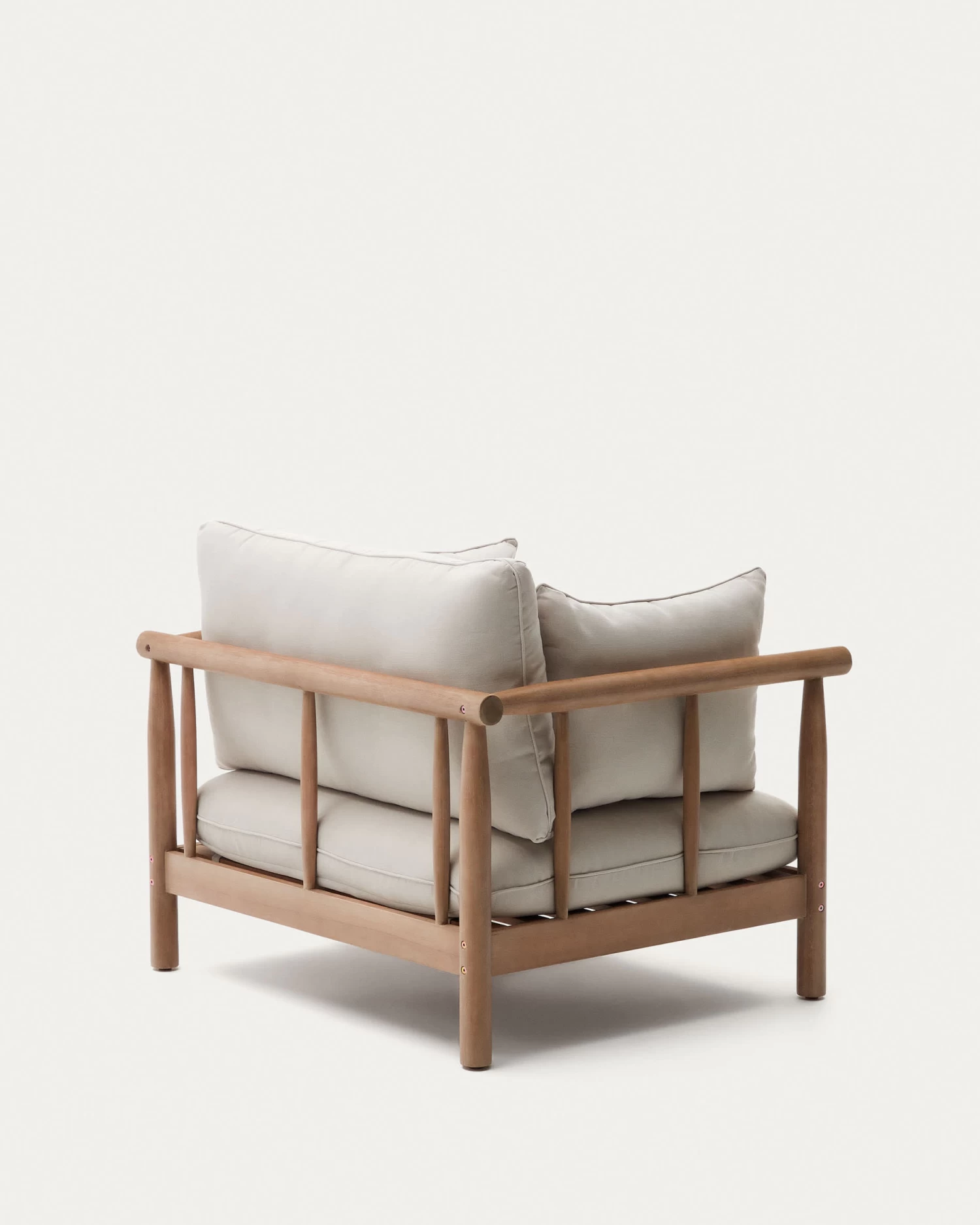 Sacova Solid Eucalyptus Wood Armchair | Kave Home 10 Sacova Solid Eucalyptus Wood Armchair | Kave Home - Image 8