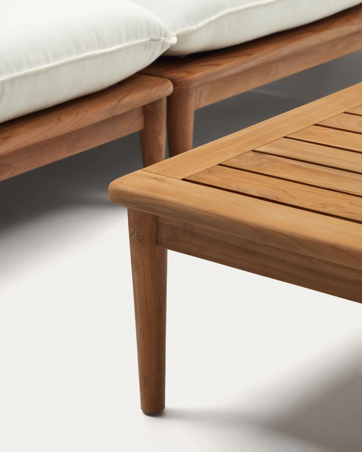 Portitxol Set Of 1 Corner Armchair 4 Modular Armchairs And Coffee Table In Solid Teak | Kave Home 6 Portitxol Set Of 1 Corner Armchair 4 Modular Armchairs And Coffee Table In Solid Teak | Kave Home - Image 4