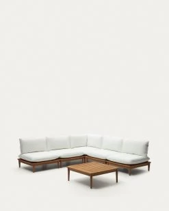 Portitxol Set Of 1 Corner Armchair 4 Modular Armchairs And Coffee Table In Solid Teak | Kave Home 13 Portitxol Set Of 1 Corner Armchair 4 Modular Armchairs And Coffee Table In Solid Teak | Kave Home -Quality Furniture Store J2100005JJ05 1V02