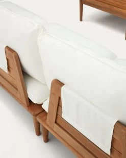 Portitxol Set Of 2 Corner Armchairs 2 Armchairs And 2 Coffee Tables In Solid Teak | Kave Home -Quality Furniture Store J2100006JJ05 1D02