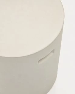 Aiguablava Footrest In White Cement à 37 Cm | Kave Home 9 Aiguablava Footrest In White Cement à 37 Cm | Kave Home -Quality Furniture Store J2200017PR05 1D01