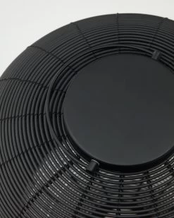 Saranella Large Portable Table Lamp In Black Polyrattan | Kave Home -Quality Furniture Store L1100011FN01 1D01