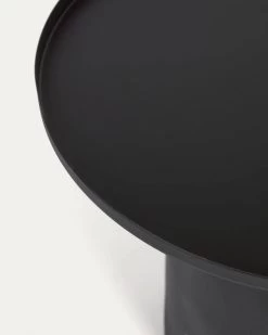Fleksa Round Side Table In Black Metal à 45 Cm | Kave Home 12 Fleksa Round Side Table In Black Metal à 45 Cm | Kave Home -Quality Furniture Store LH0159R01 1D01