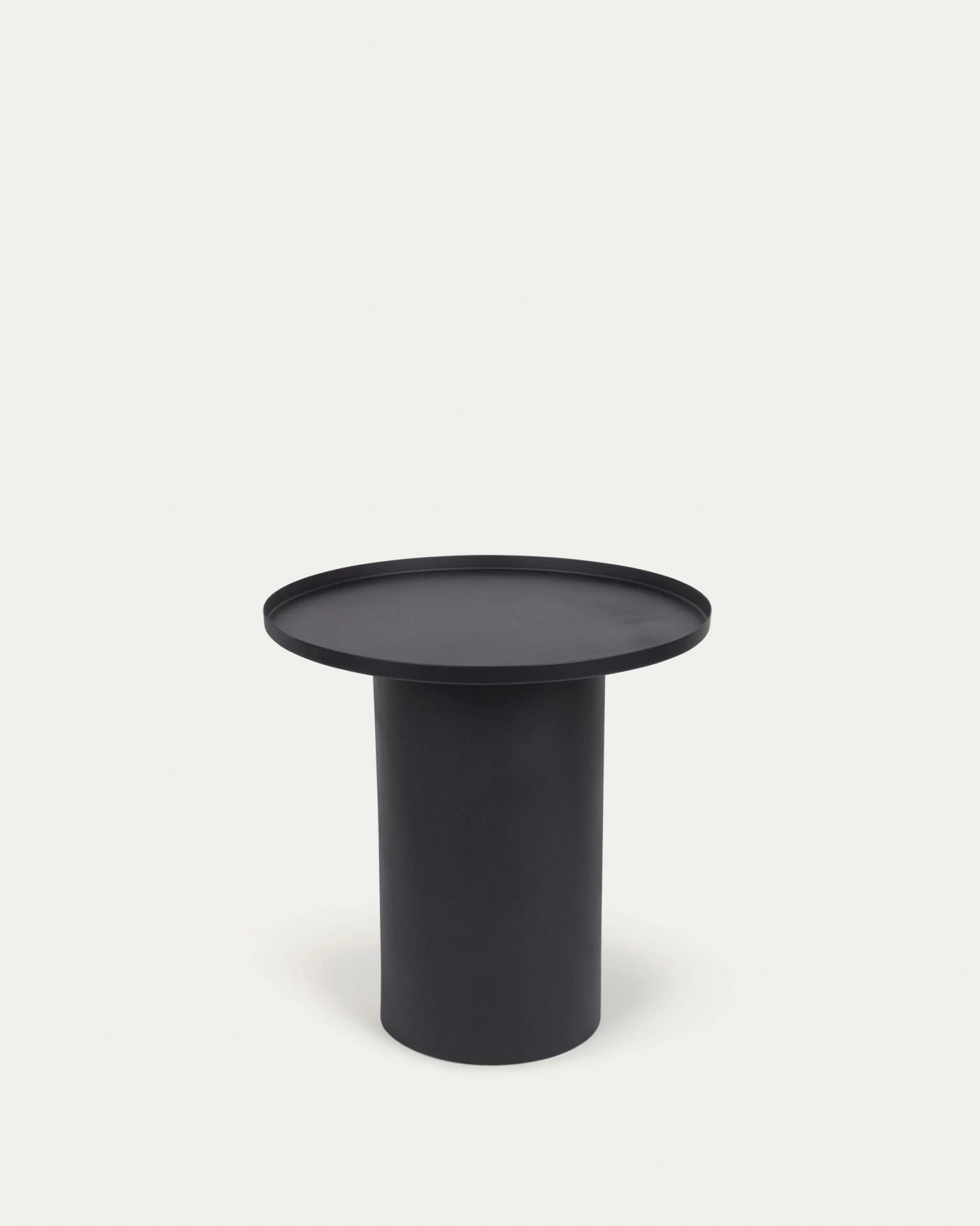 Fleksa Round Side Table In Black Metal à 45 Cm | Kave Home 3 Fleksa Round Side Table In Black Metal à 45 Cm | Kave Home