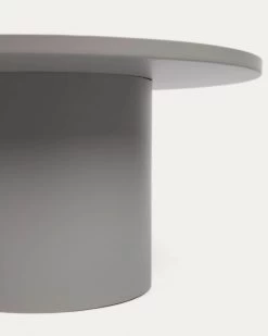 Fleksa Round Side Table In Grey Metal à 72 Cm | Kave Home 10 Fleksa Round Side Table In Grey Metal à 72 Cm | Kave Home -Quality Furniture Store LH0160R03 1D01