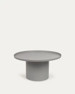 Fleksa Round Side Table In Grey Metal Ã 72 Cm | Kave Home