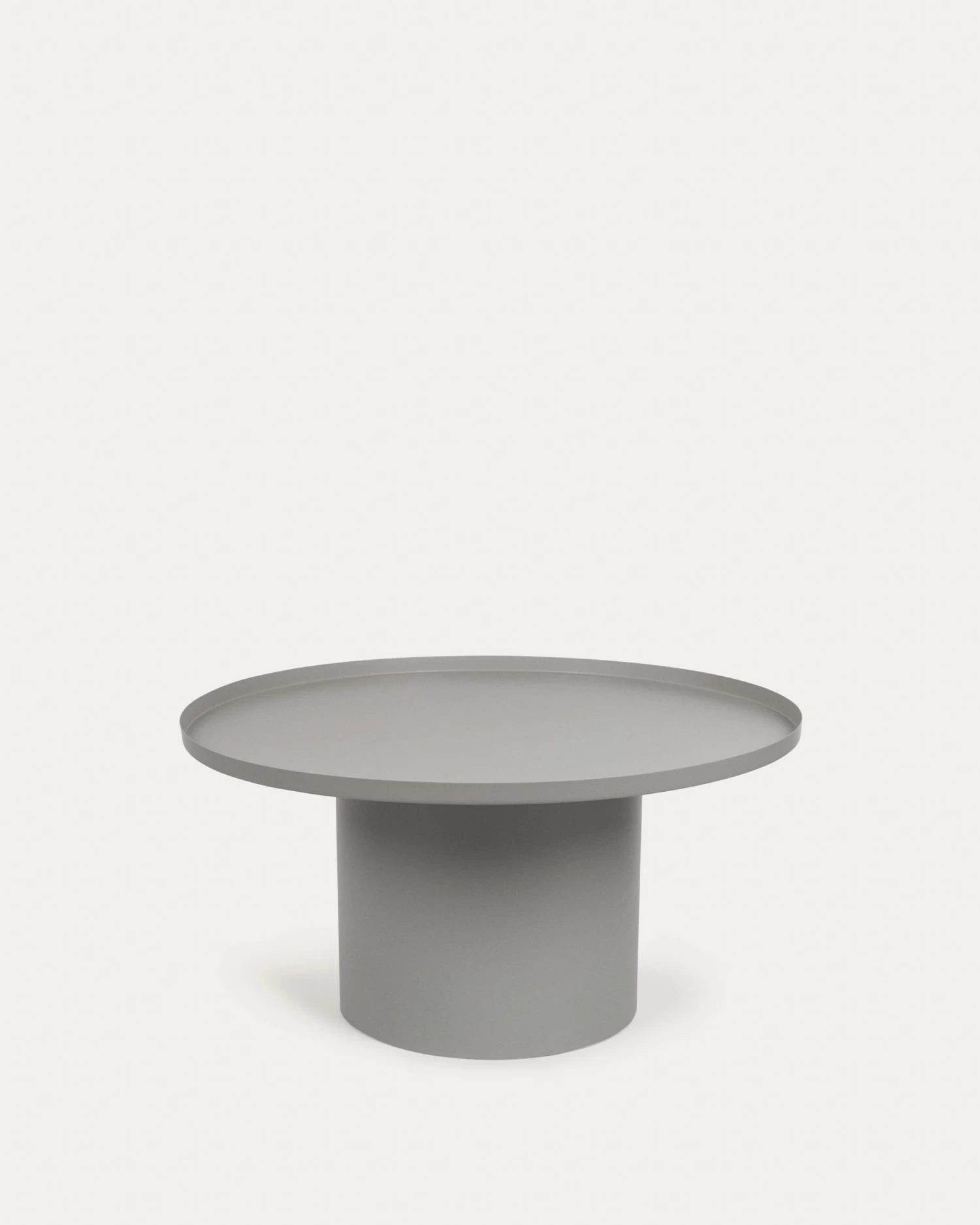 Fleksa Round Side Table In Grey Metal à 72 Cm | Kave Home 3 Fleksa Round Side Table In Grey Metal à 72 Cm | Kave Home