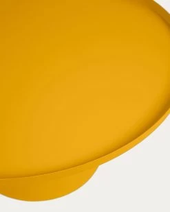 Fleksa Round Coffee Table In Mustard Metal à 72 Cm | Kave Home 12 Fleksa Round Coffee Table In Mustard Metal à 72 Cm | Kave Home -Quality Furniture Store LH0160R81 1D02