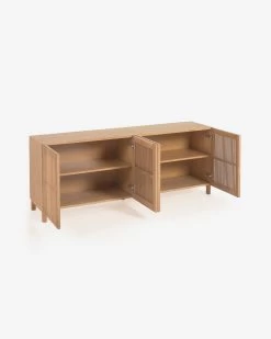 Beyla Solid Oak Sideboard With Oak Veneer 180 X 715 Cm FSC 100 %. | Kave Home 17 Beyla Solid Oak Sideboard With Oak Veneer 180 X 715 Cm FSC 100 %. | Kave Home -Quality Furniture Store LH0353M40AS 1V02
