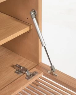 Beyla Solid Oak TV Stand With Two Doors And Oak Veneer 180 X 49 Cm FSC 100%. | Kave Home -Quality Furniture Store LH0355M40AS 1D02