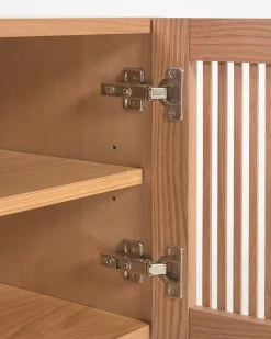 Beyla Solid Oak Shoe Cabinet Oak Veneer 98.5 Cm FSC 100% | Kave Home 16 Beyla Solid Oak Shoe Cabinet Oak Veneer 98.5 Cm FSC 100% | Kave Home -Quality Furniture Store LH0356M40AS 1D02