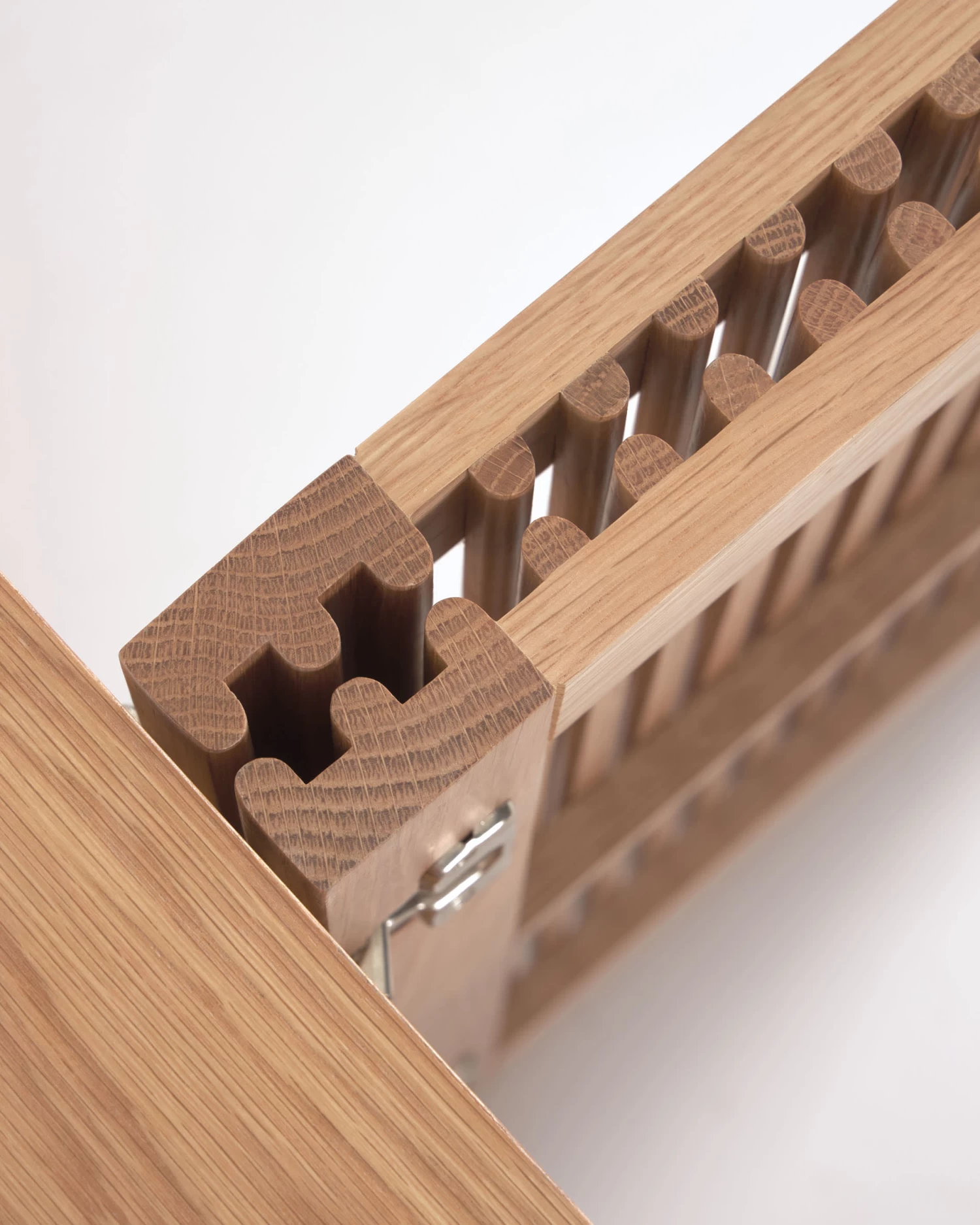 Beyla Solid Oak Shoe Cabinet Oak Veneer 98.5 Cm FSC 100% | Kave Home 10 Beyla Solid Oak Shoe Cabinet Oak Veneer 98.5 Cm FSC 100% | Kave Home - Image 8