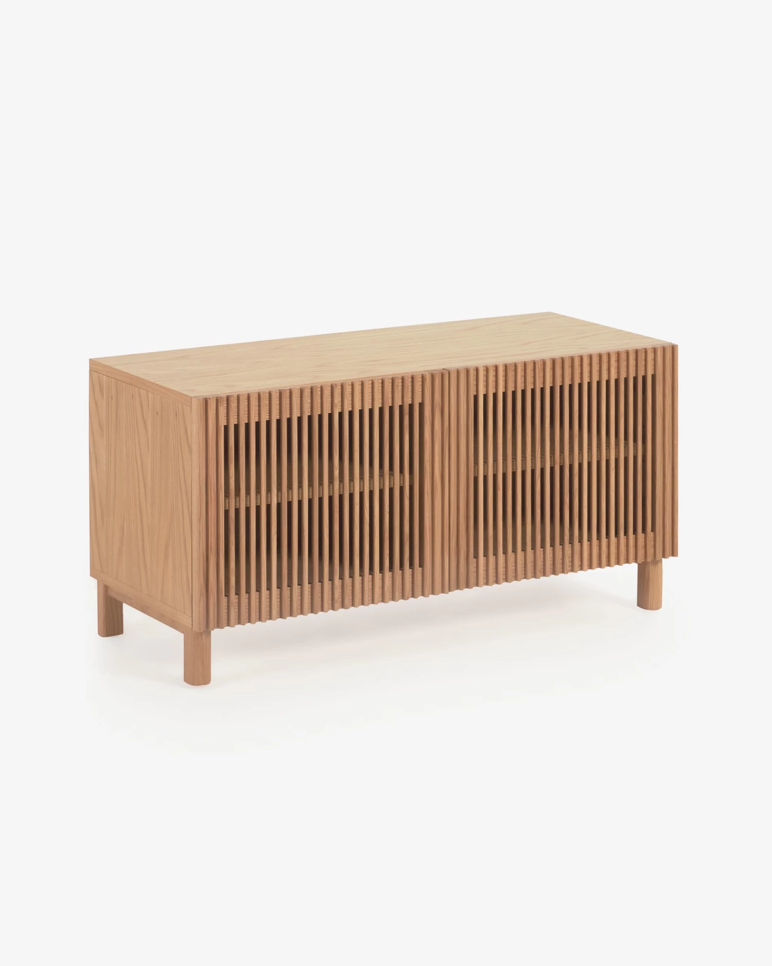 Beyla Solid Oak Shoe Cabinet Oak Veneer 98.5 Cm FSC 100% | Kave Home 3 Beyla Solid Oak Shoe Cabinet Oak Veneer 98.5 Cm FSC 100% | Kave Home