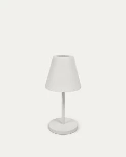 Outdoor Amaray Table Lamp In Steel With White Finish | Kave Home