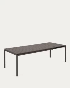 Zaltana Extendable Aluminium Outdoor Table With Matt Dark Grey Finish 140 (200) X 90 Cm | Kave Home 15 Zaltana Extendable Aluminium Outdoor Table With Matt Dark Grey Finish 140 (200) X 90 Cm | Kave Home -Quality Furniture Store LH0722R02 1V02