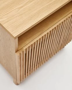 Beyla Solid Ash Wood Beside Table With Oak Veneer 53 X 62 Cm | Kave Home 13 Beyla Solid Ash Wood Beside Table With Oak Veneer 53 X 62 Cm | Kave Home -Quality Furniture Store LH1293M40AS 1D01