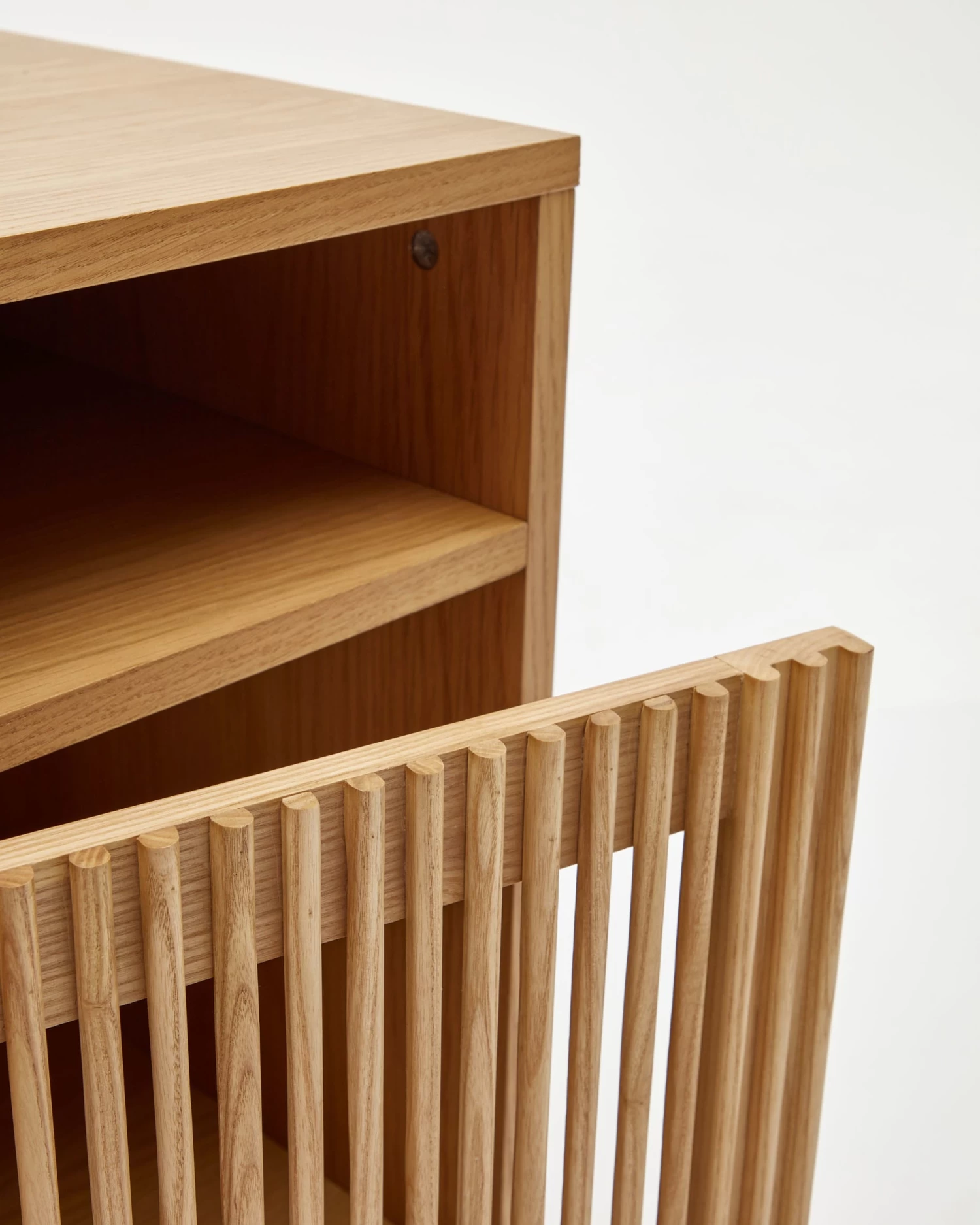 Beyla Solid Ash Wood Beside Table With Oak Veneer 53 X 62 Cm | Kave Home 6 Beyla Solid Ash Wood Beside Table With Oak Veneer 53 X 62 Cm | Kave Home - Image 5