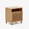 Beyla Solid Ash Wood Beside Table With Oak Veneer 53 X 62 Cm | Kave Home