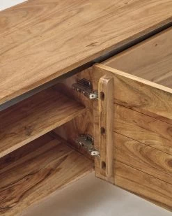 Uxue TV Stand With 3 Solid Acacia Wood Doors In A Natural Finish 150 X 58 Cm | Kave Home 12 Uxue TV Stand With 3 Solid Acacia Wood Doors In A Natural Finish 150 X 58 Cm | Kave Home -Quality Furniture Store LH1296M46 1D02