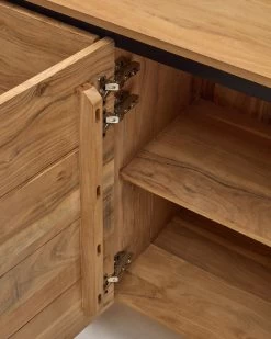 Uxue Solid Acacia Wood Sideboard In A Natural Finish 150 X 88 Cm | Kave Home -Quality Furniture Store LH1298M46 1D02