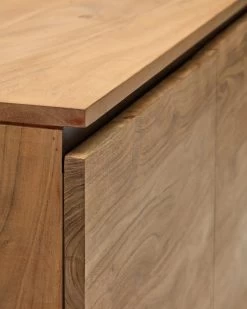 Uxue Solid Acacia Wood Sideboard In A Natural Finish 150 X 88 Cm | Kave Home -Quality Furniture Store LH1298M46 1D03