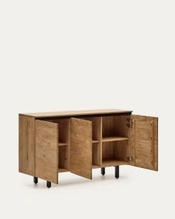 Uxue Solid Acacia Wood Sideboard In A Natural Finish 150 X 88 Cm | Kave Home -Quality Furniture Store LH1298M46 1V03