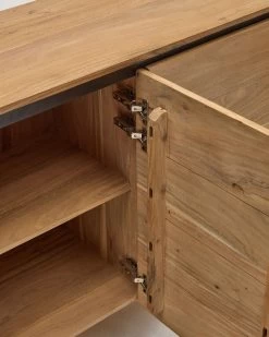 Uxue Solid Acacia Wood 4 Door Sideboard In A Natural Finish 200 X 88 Cm | Kave Home 13 Uxue Solid Acacia Wood 4 Door Sideboard In A Natural Finish 200 X 88 Cm | Kave Home -Quality Furniture Store LH1299M46 1D02