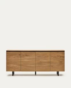 Uxue Solid Acacia Wood 4 Door Sideboard In A Natural Finish 200 X 88 Cm | Kave Home
