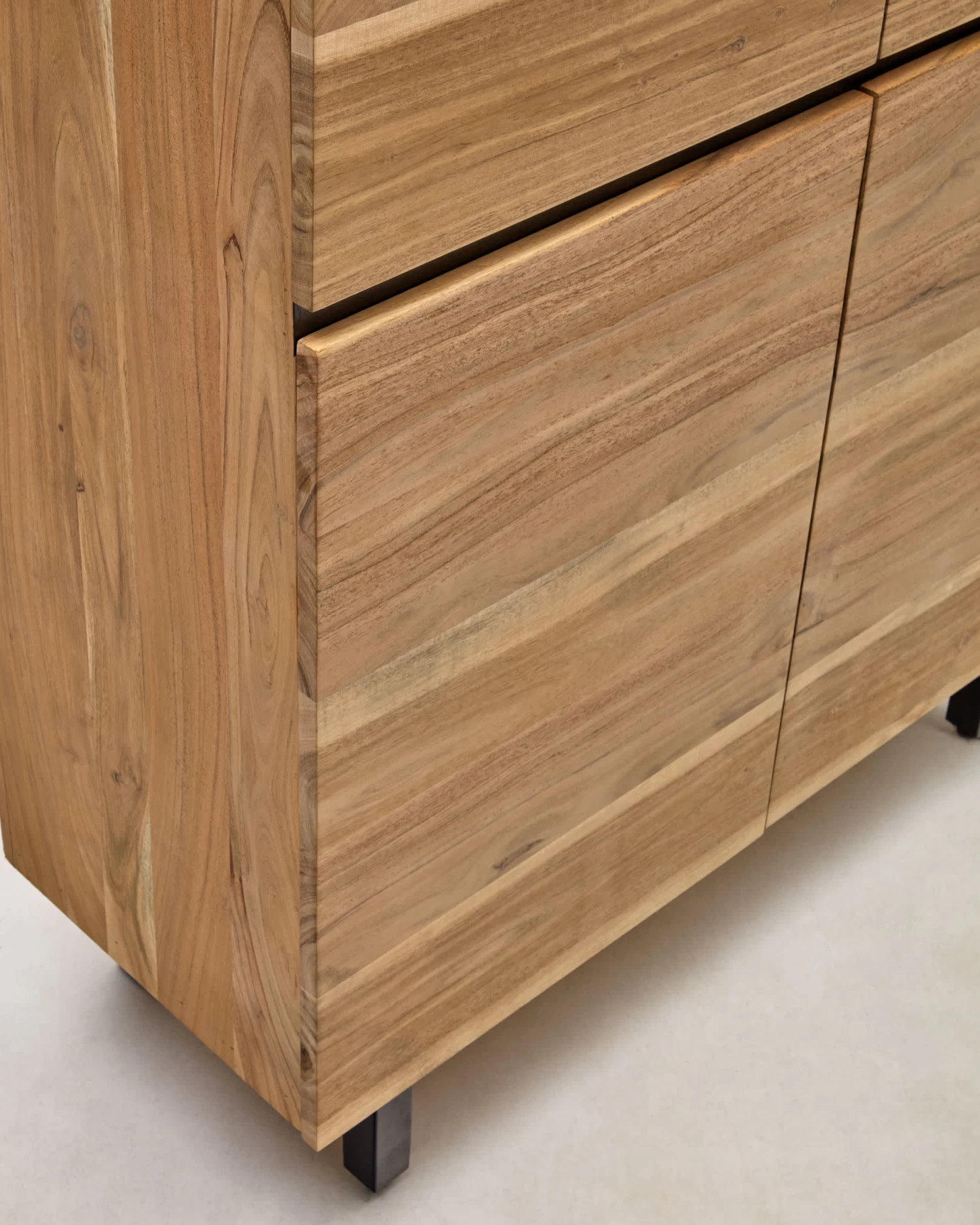 Uxue Solid Acacia Wood Sideboard In A Natural Finish 100 X 155 Cm | Kave Home 5 Uxue Solid Acacia Wood Sideboard In A Natural Finish 100 X 155 Cm | Kave Home - Image 3